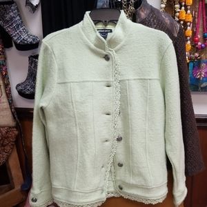 Celery Green Wool Blazer